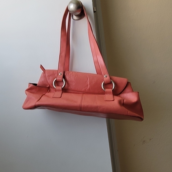 Kenneth Cole Reaction Coral Faux Leather Handbag - Picture 2 of 5